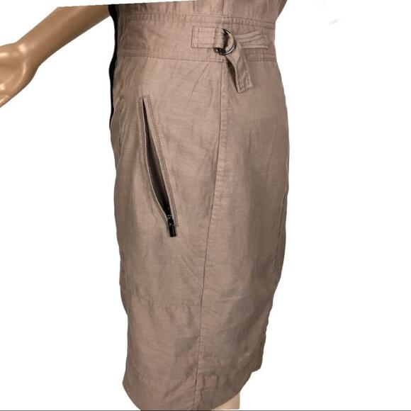 BCBGMaxAzaria Taupe Noah Utility Casual Dress XS - Picture 3 of 8